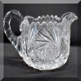 G21. American Brilliant cut crystal creamer 3”h - $18 